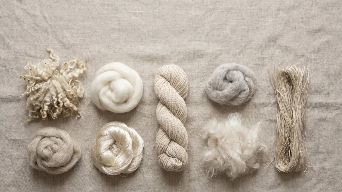 Beautiful yarn in various colors and fibers