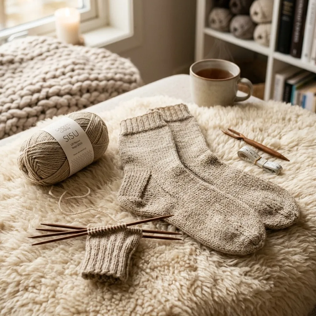 Knitting socks